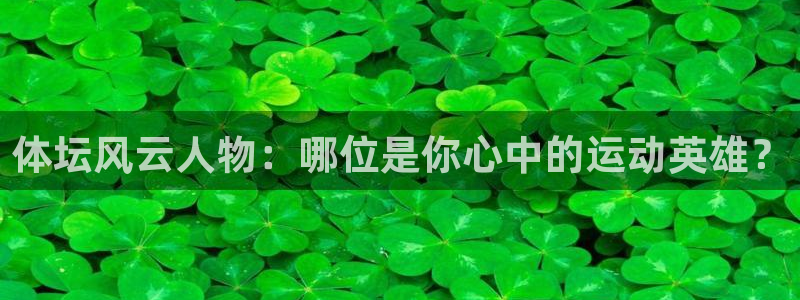 yy易游官方正版app集团官网网址:体坛风云人物:哪位是你心